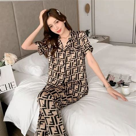 fendi pyjama set|fendi silk pajamas.